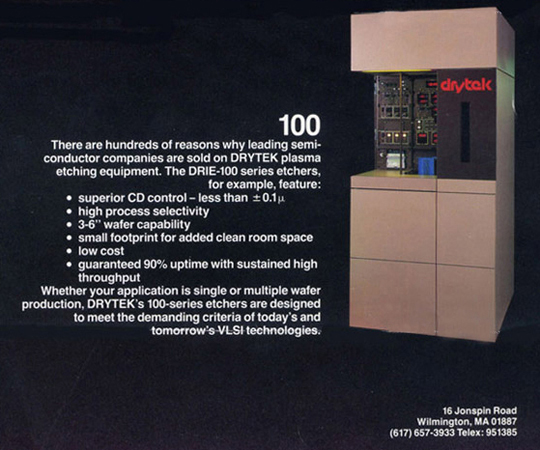 Drytek Model DRIE-100 Plasma Etcher