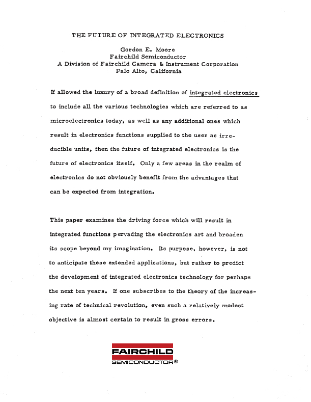 Moore's Law: Original Draft 1965