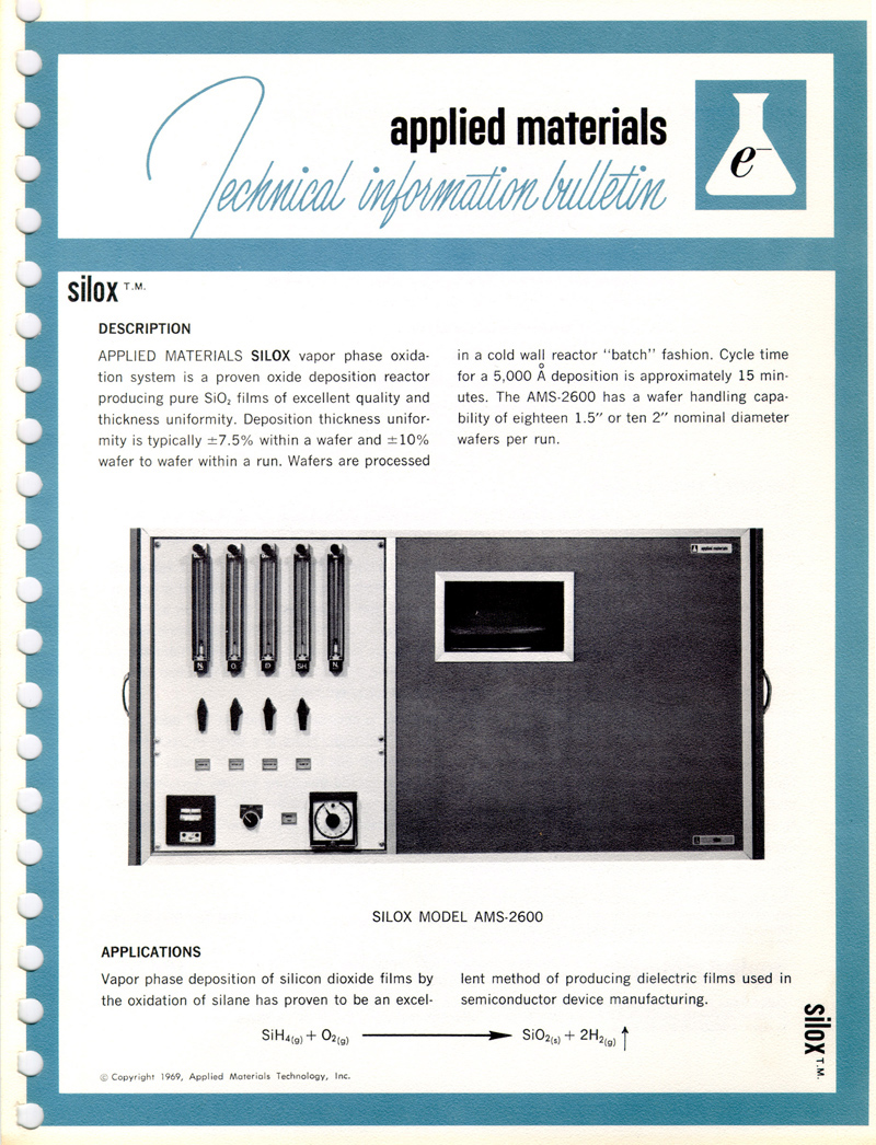 Applied Materials - Silox Model AMS 2600 & 2660