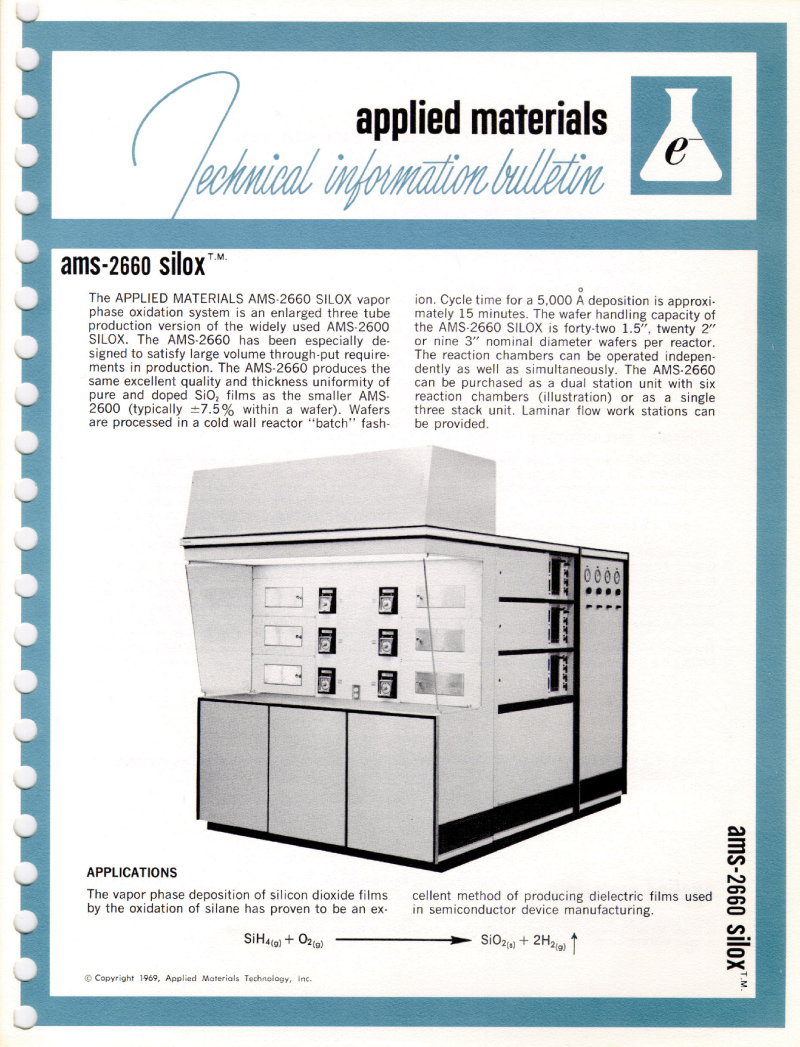 Applied Materials - Silox Model AMS 2600 & 2660