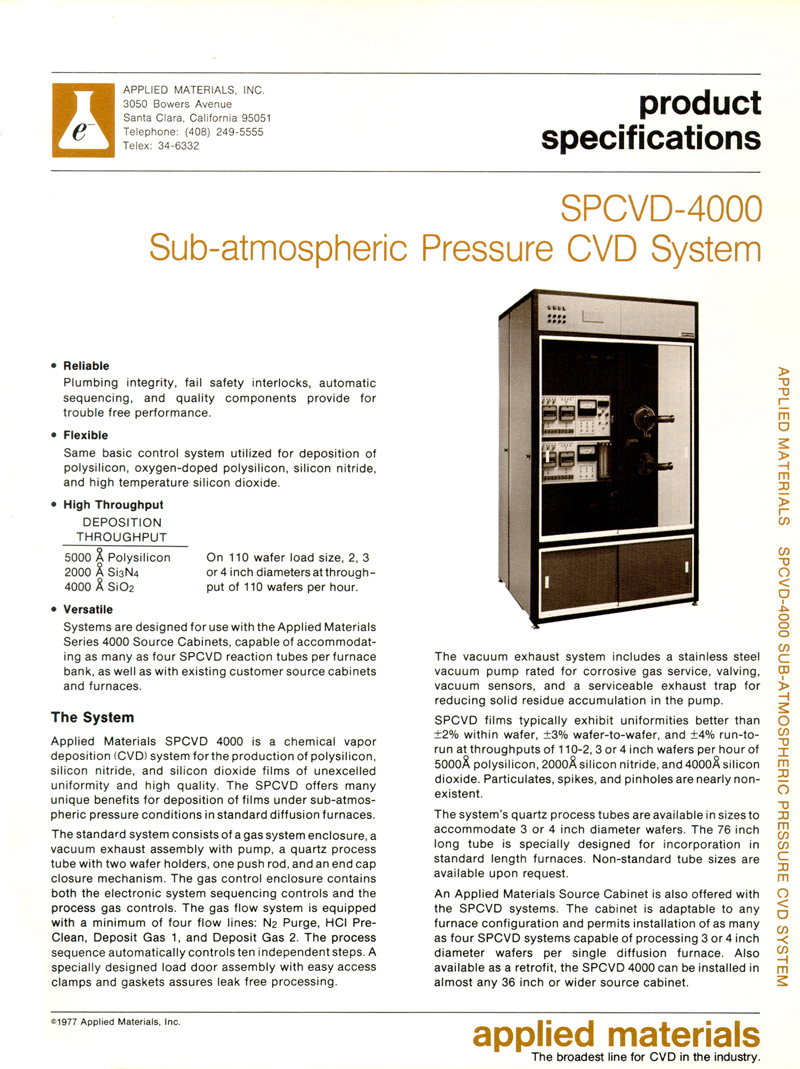Applied Materials - SPCVD-4000
