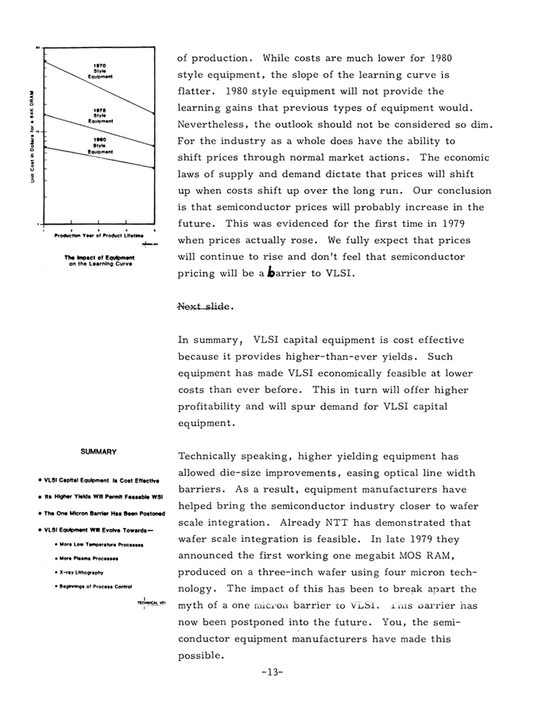 VLSI - An Economist's Viewpoint