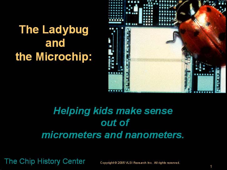 The lady bug and the microchip - A children's story about microns and nanometers