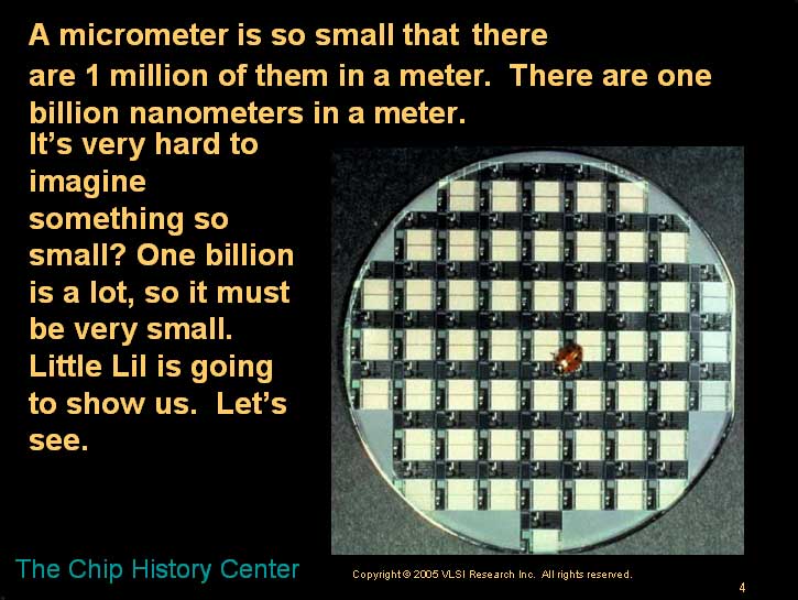 The lady bug and the microchip - A children's story about microns and nanometers