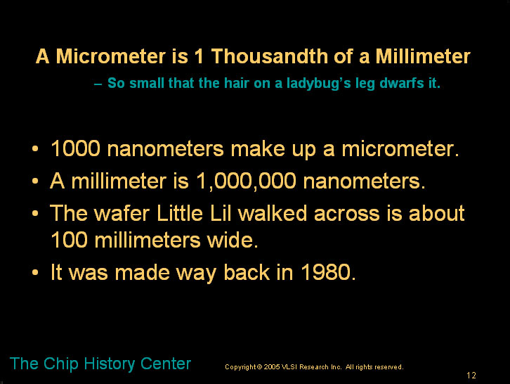 The lady bug and the microchip - A children's story about microns and nanometers