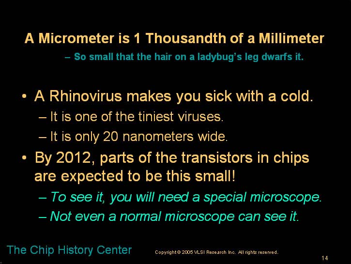 The lady bug and the microchip - A children's story about microns and nanometers