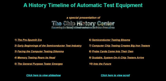 A History Timeline of Automatic Test Equipment