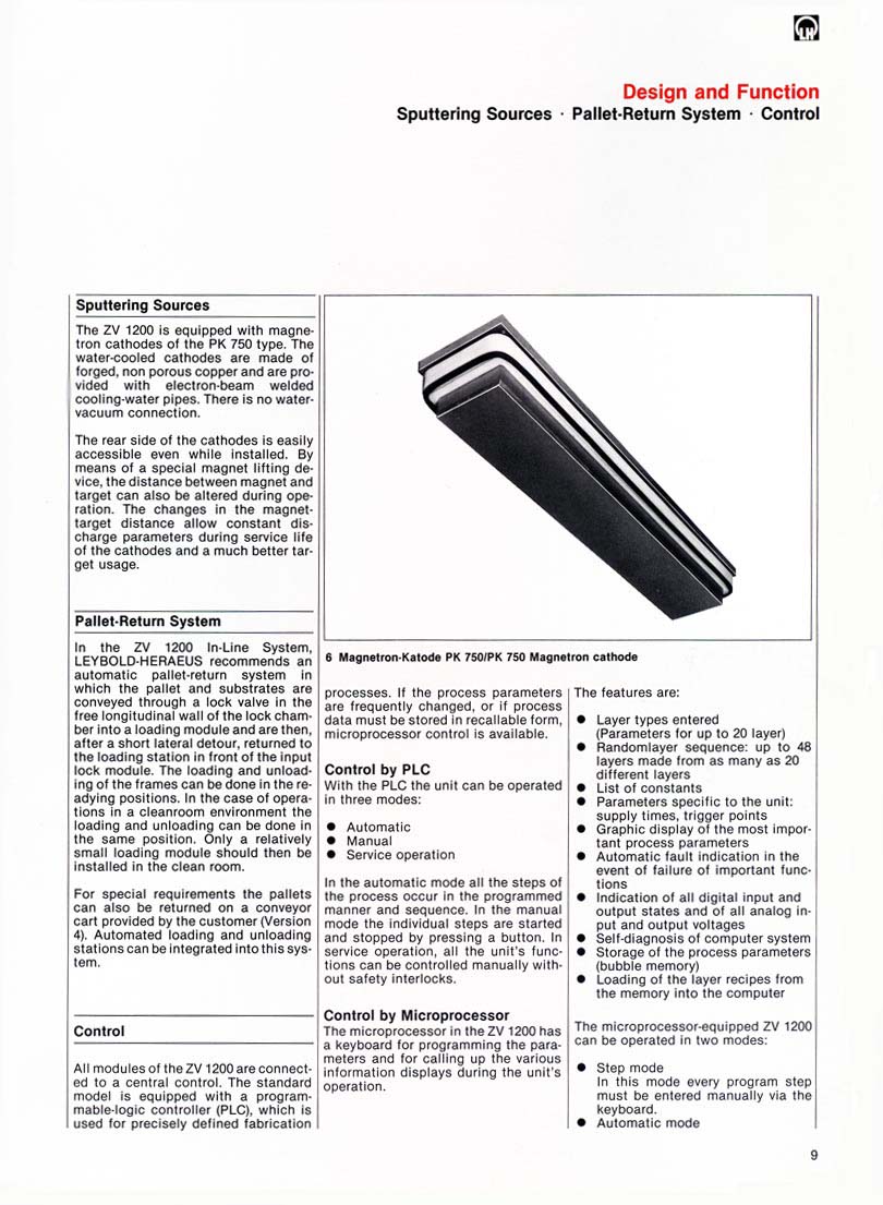 Leybold - Heraus-Vertical In-Line Sputtering System