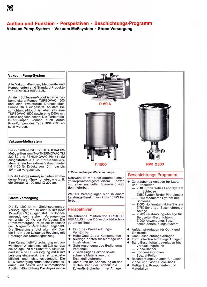 Leybold - Heraus-Vertical In-Line Sputtering System