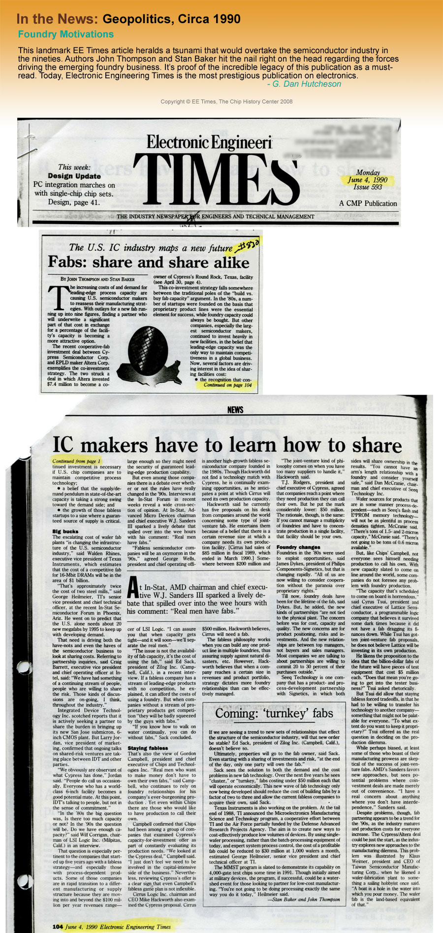 In the News: Geopolitics, Circa 1990