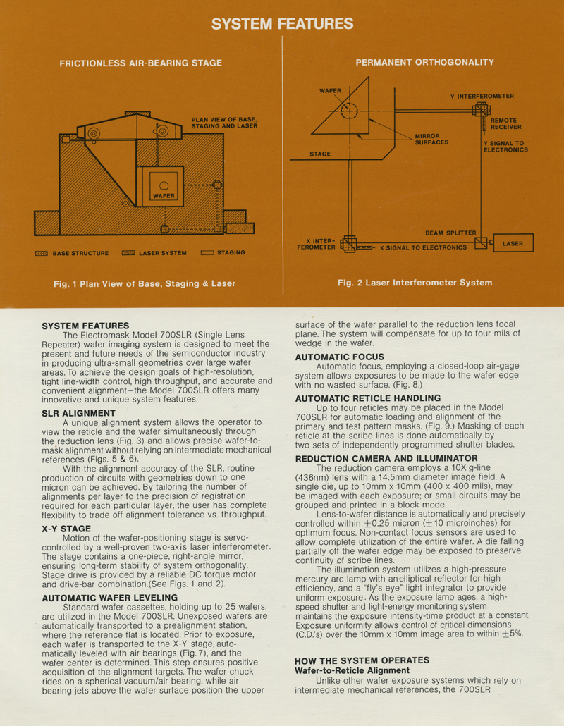 The Electromask Model 700SLR Wafer Stepper