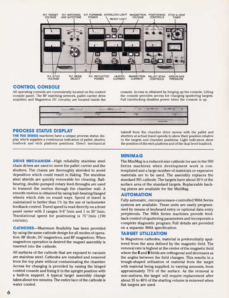 MRC Series 900 In Line Sputtering Systems