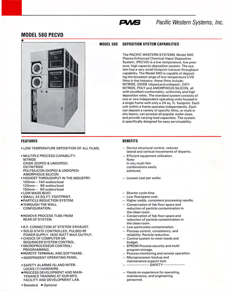 Pacific Western - Model 560 PECVD