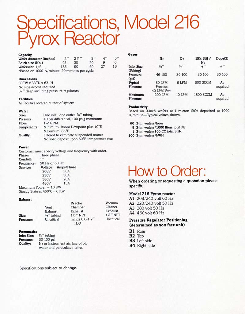 Tempress - Model 216 Pyrox Reactor