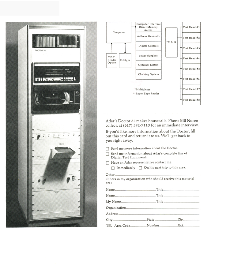 Adar Doctor 32 RAM/ROM Memory Tester-first in family of doctors