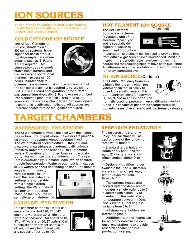 Accelerators Inc - 400 Series Ion Implanters