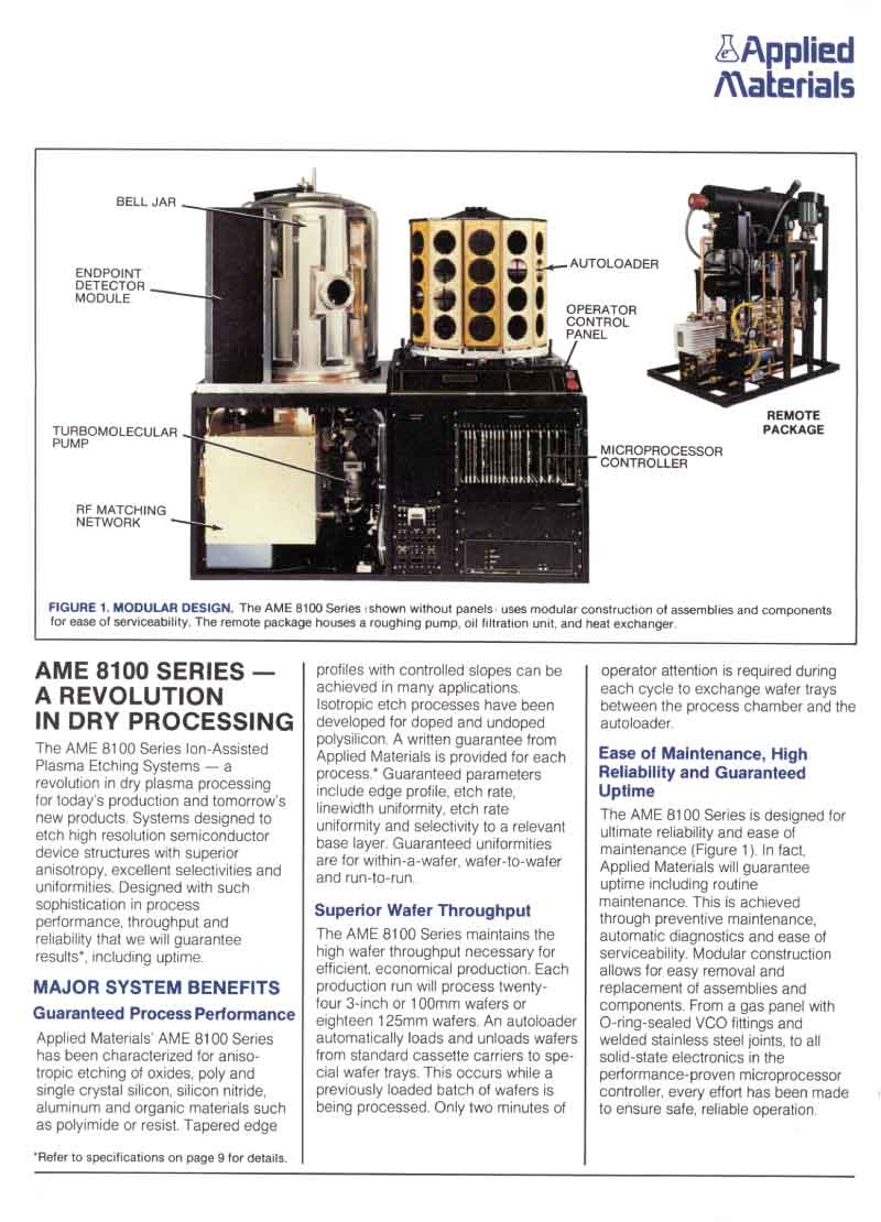 Applied Materials - 8100 Series Plasma Etching Systems