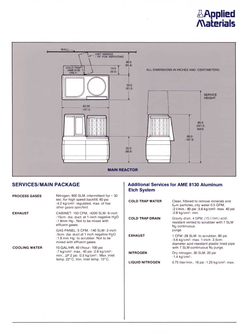 Applied Materials - 8100 Series Plasma Etching Systems