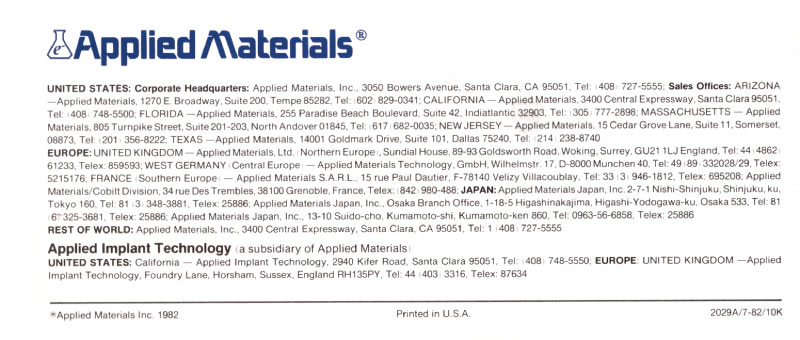 Applied Materials - 8100 Series Plasma Etching Systems