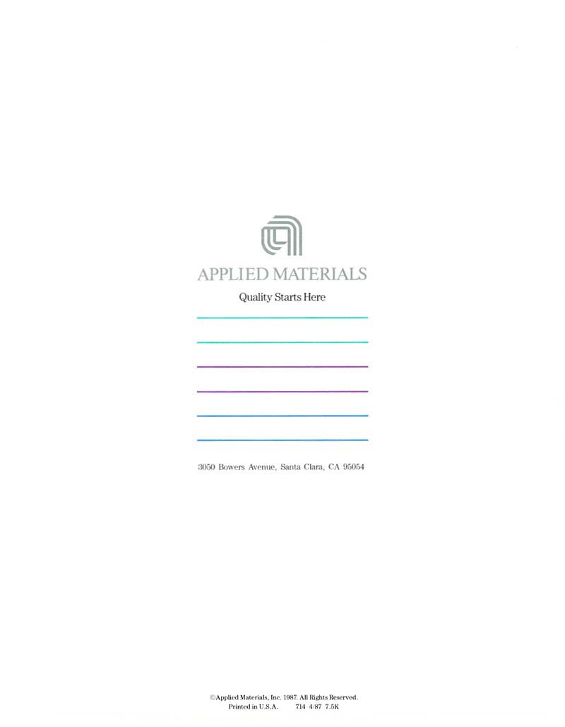 Applied Materials - Precision 5000 CVD