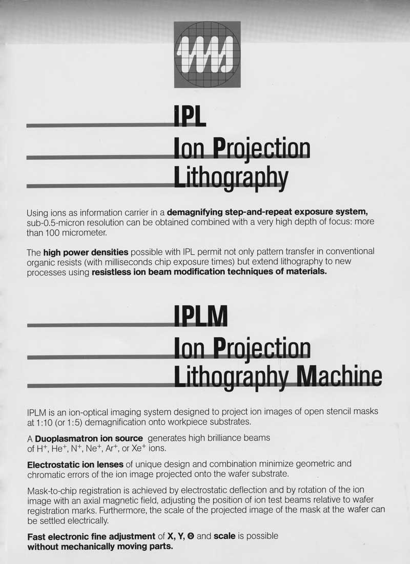 Ion Projection xLithography Machine