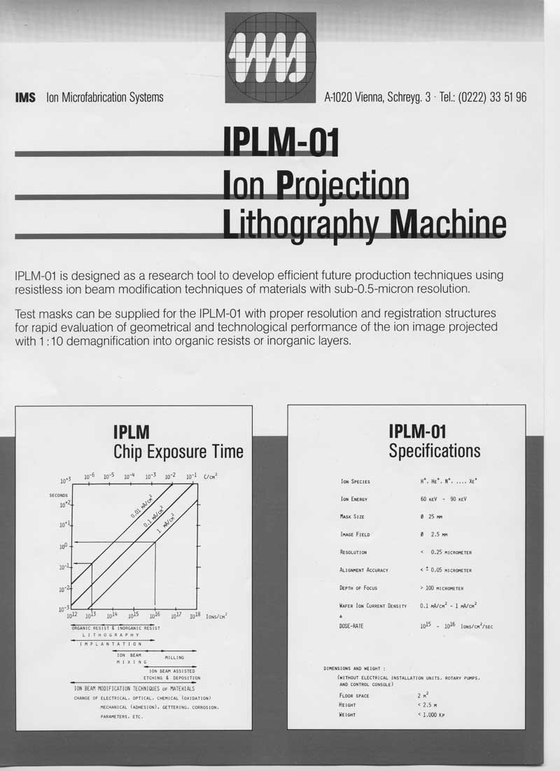 Ion Projection xLithography Machine