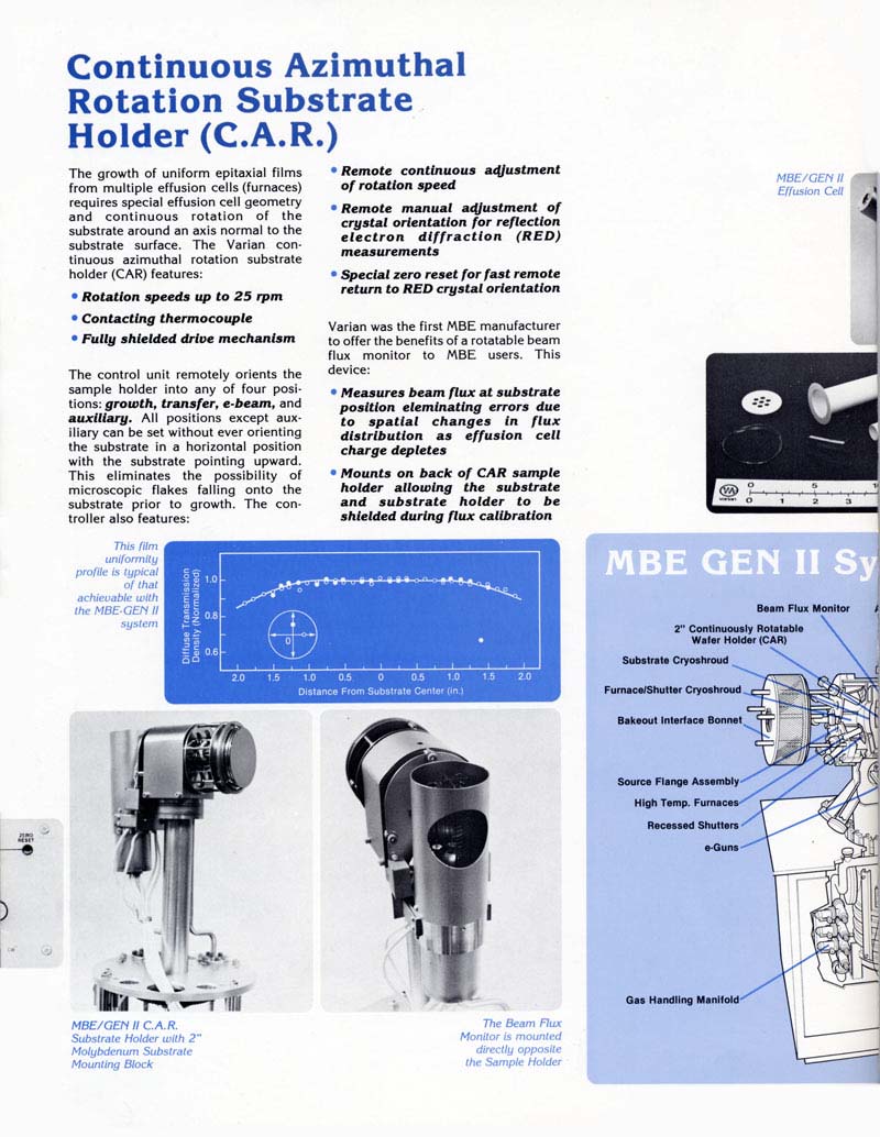 Varian The MBE GEN II - Molecular Beam Epitaxy