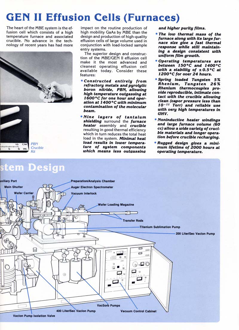 Varian The MBE GEN II - Molecular Beam Epitaxy