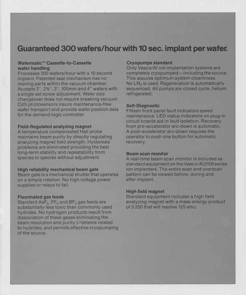 Veeco - ai Model 2100 Ion Implantation equipment from vecco