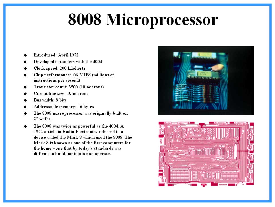 8008 Microprocessors
