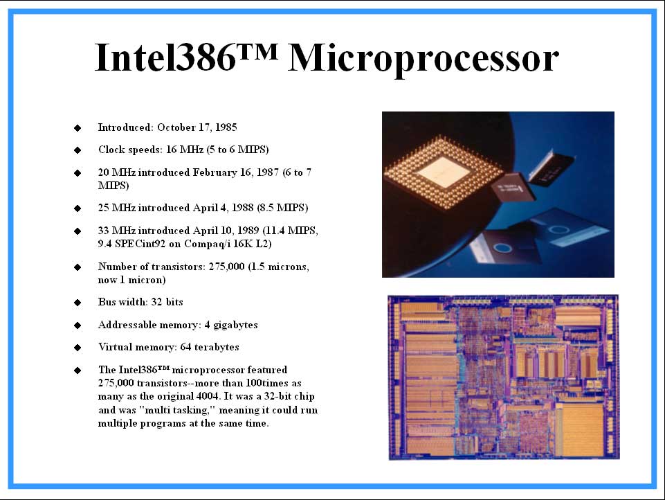 Intel'386™ Microprocessors